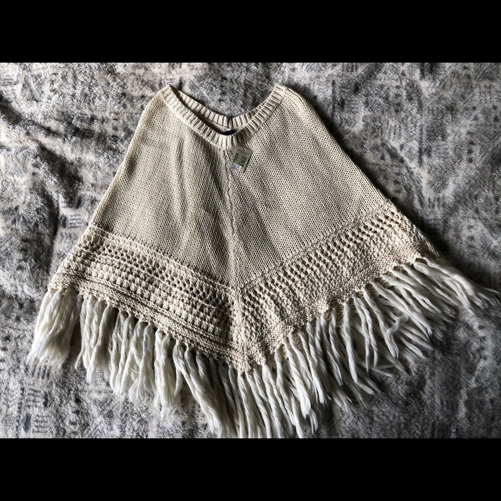 American eagle knit poncho sweater